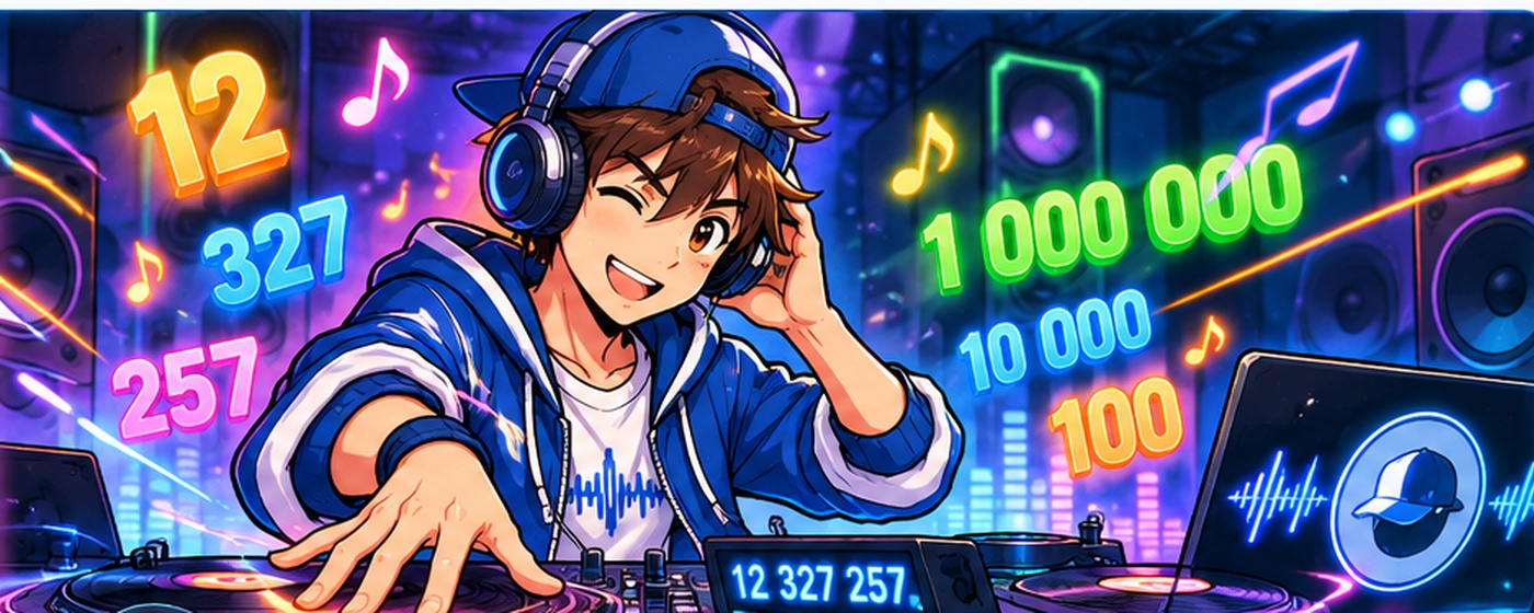 DJ manga qui mixe des chiffres