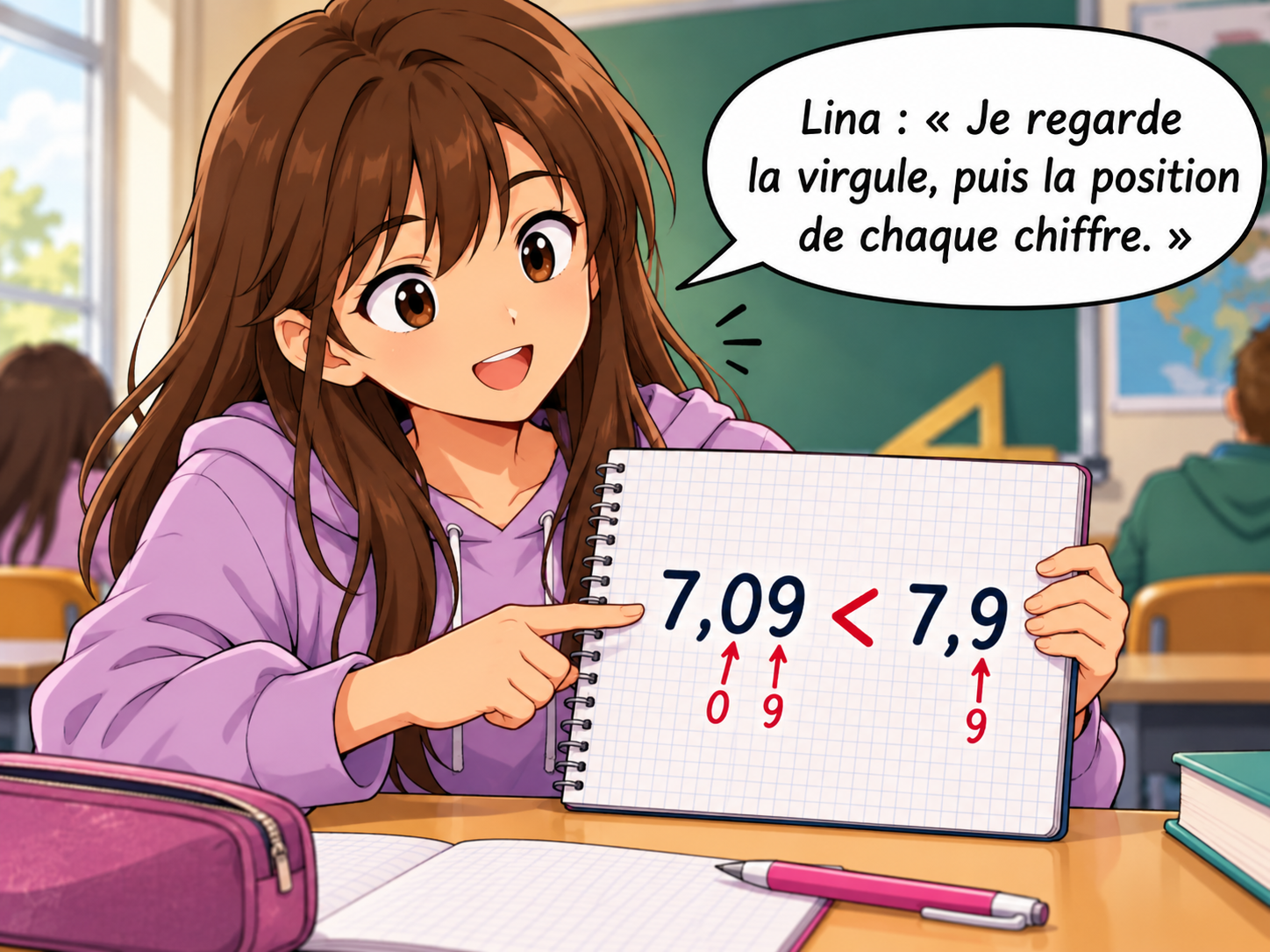 Lina compare 7,09 et 7,9